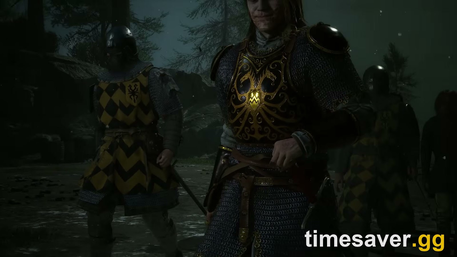 Coen using vampire blood powers against an armored court enemy in The Blood of Dawnwalker