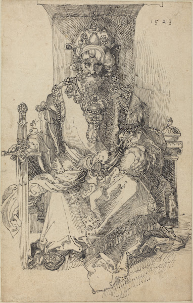 An Oriental Ruler Seated on His Throne 1523