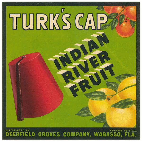 Turks Cap Citrus Label 1940s