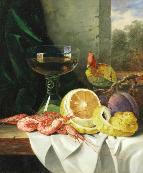 Still life with prawns