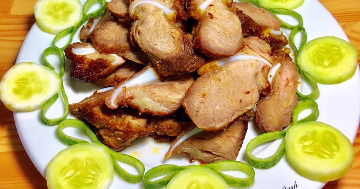 Sụn Heo Muối Cà Ri Sả Chiên