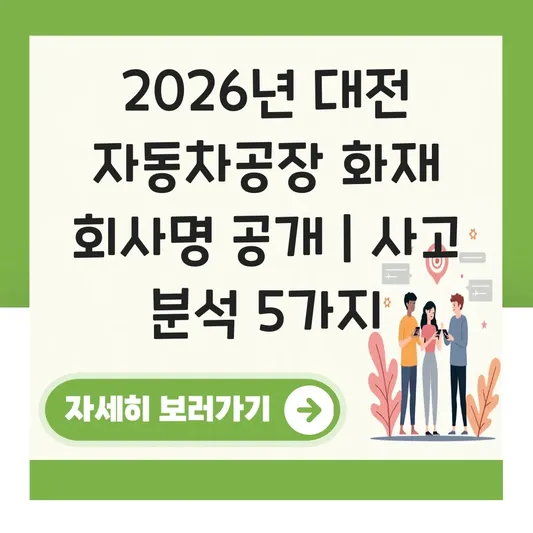 대전 자동차공장 화재 회사명 공개