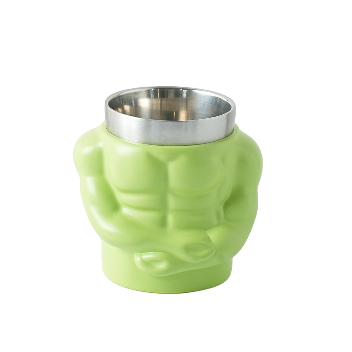 Stainless steel cup with lid, shatterproof