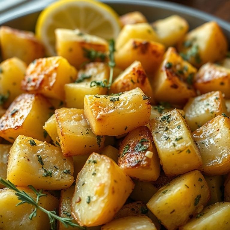Greek-Style Lemon Potatoes with Garlic and Oregano – Easy, Homemade Side Dish finished