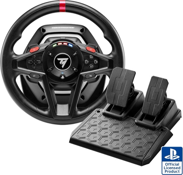 Thrustmaster T128 Volante de Carreras Híbrido con Pedales Magnéticos