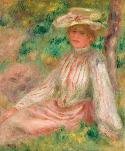 Femme au jardin circa 1890