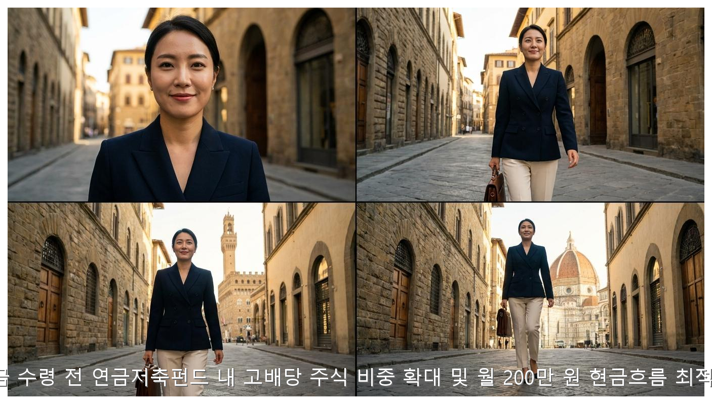 사적연금 수령 전 연금저축펀드 내 고배당 주식 비중 확대 및 월 200만 원 현금흐름 최적화 전략 핵심 안내 및 분석 인포그래픽 (3)