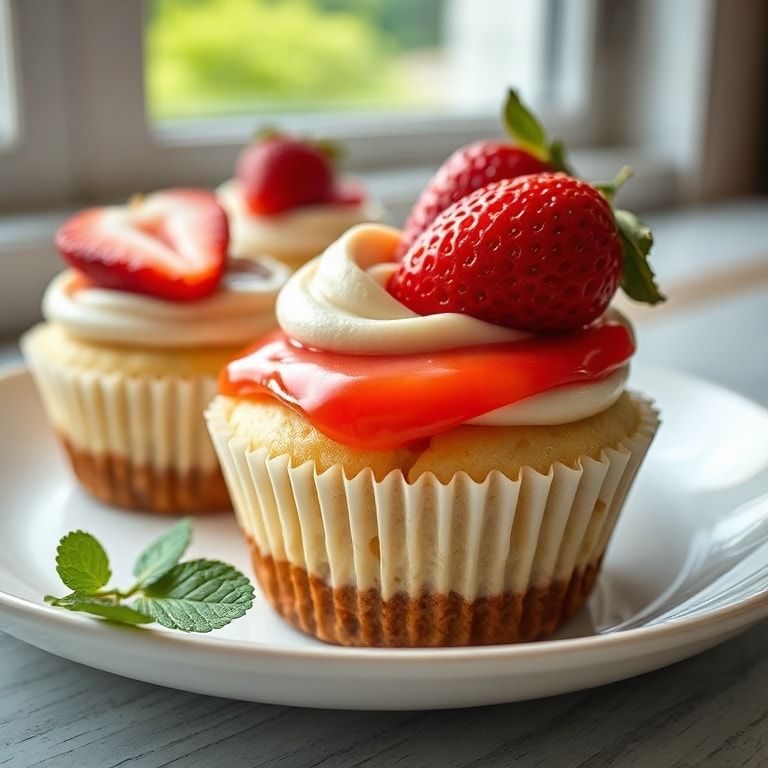 Easy Strawberry Cheesecake Cupcakes Recipe for Dessert – Light, Creamy, Mini Delights