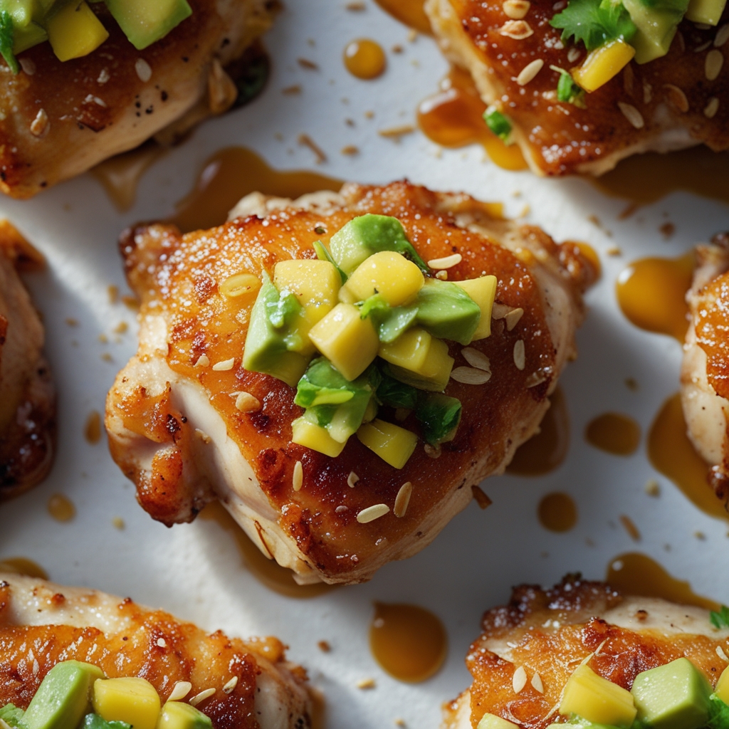 Final Almond‑Crusted Chicken Thighs with Mango‑Avocado Salsa