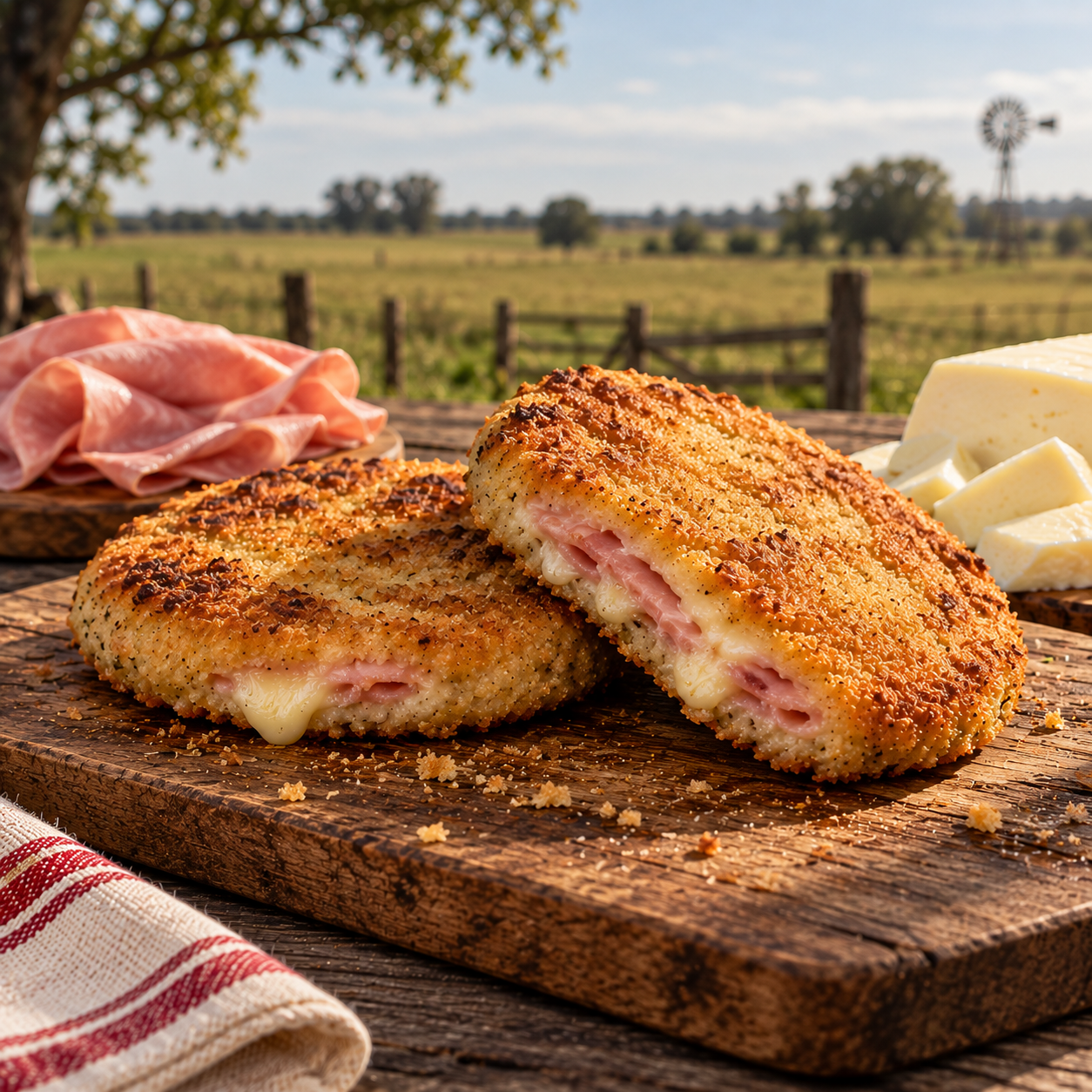 Medallón de Pollo Relleno de Jamón y Mozzarella