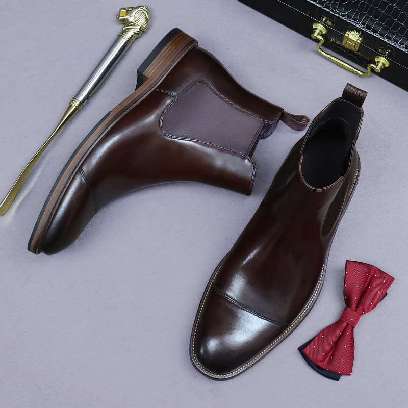 Handcrafted Fashion Men's Chelsea Boots made of Genuine Leather