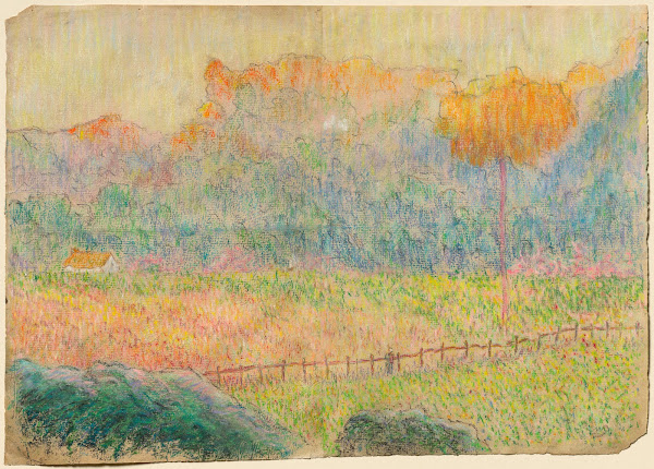 Study for Landscape with Figure and Houses c 1891