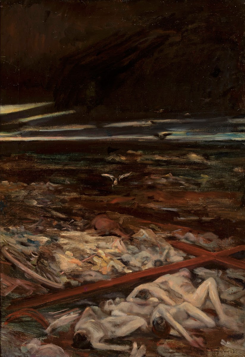 Pestilence right hand section of the triptych Disaster 1870