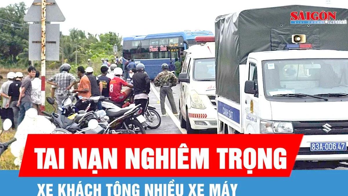 Cần Thơ: Xe khách tông nhiều xe máy, 2 người tử vong - Báo Sài Gòn Giải Phóng