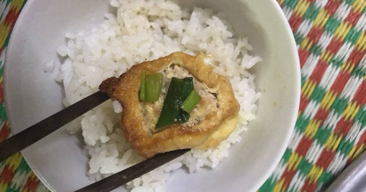 Đậu phụ nhồi thịt sốt cà chua