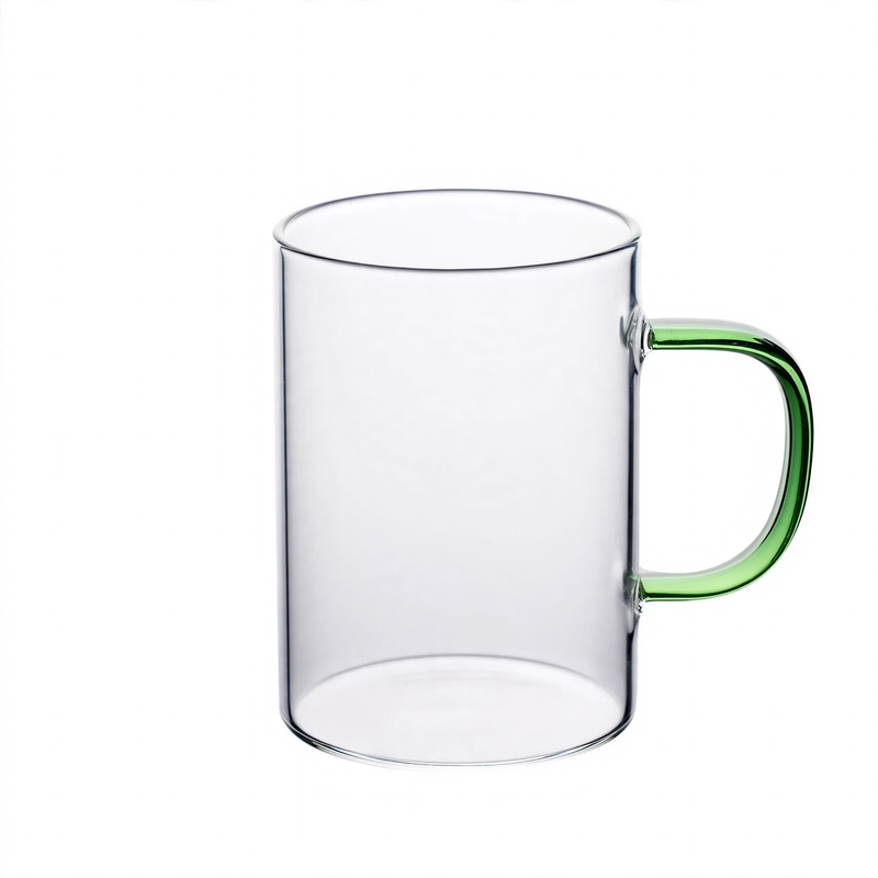 Borosilicate Glass Mug with Wooden Handle, 360 ml