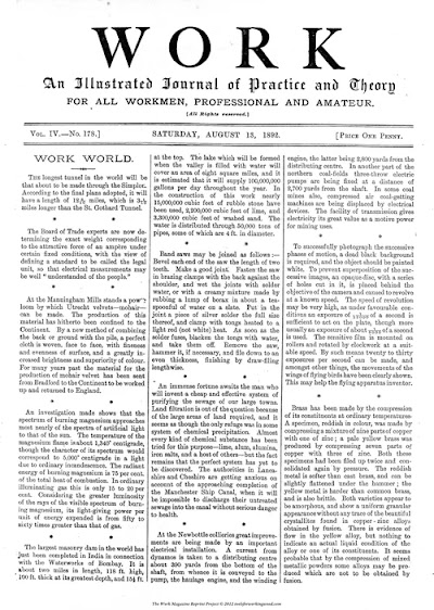 work magazine 178 1892