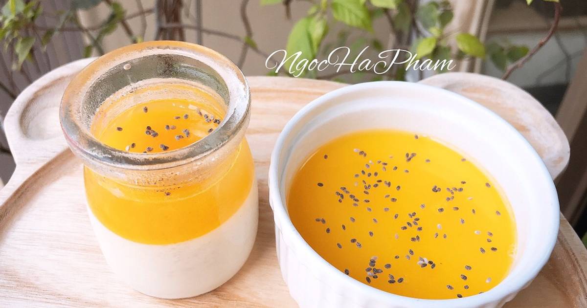 Pudding sữa chua cam