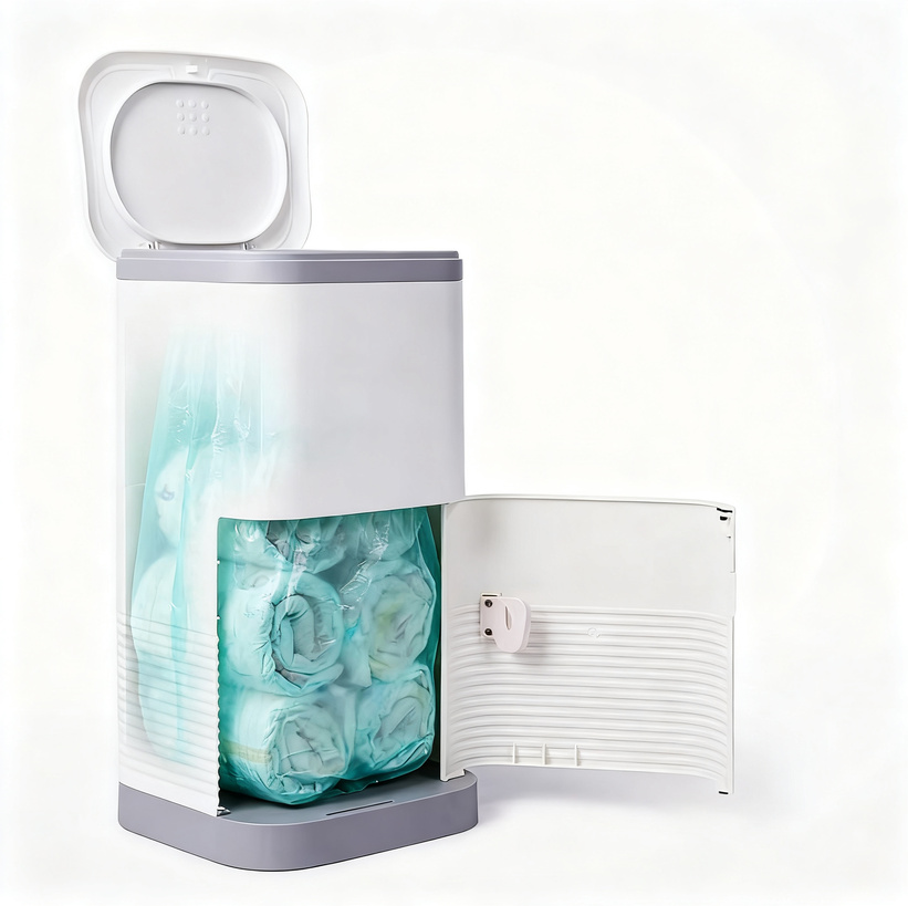 Diaper bin with lid, 12 L, odor-proof