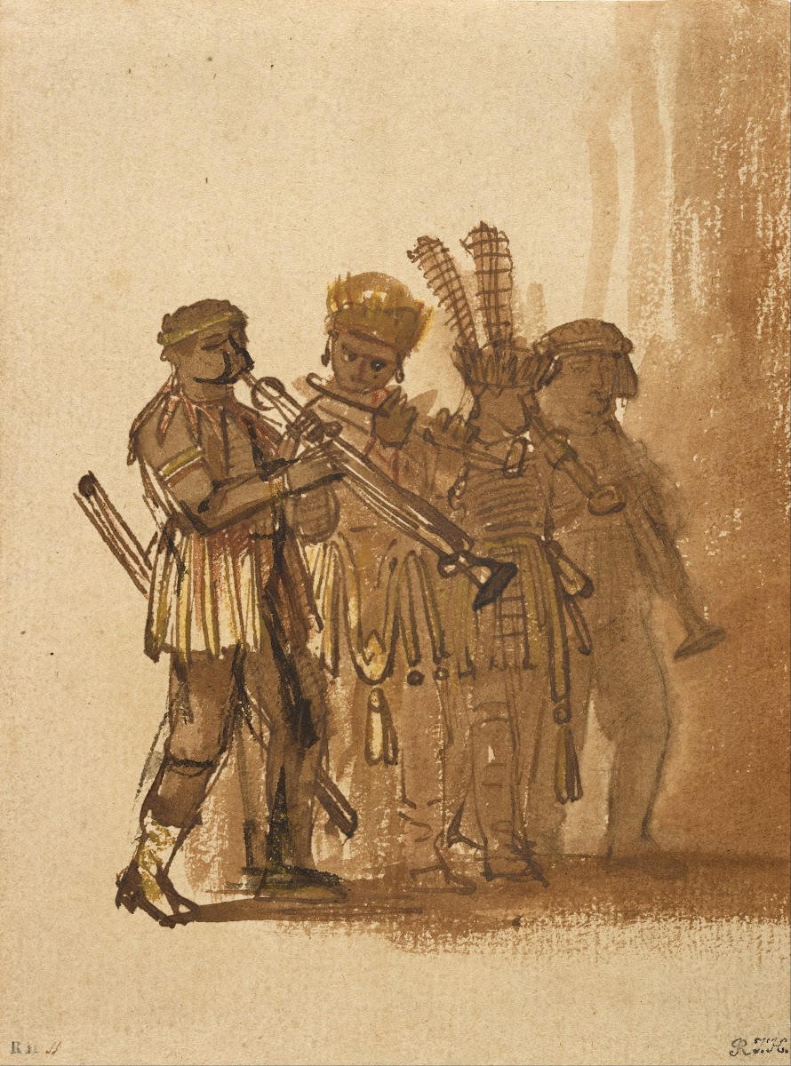 Four Musicians with Wind Instruments 1638