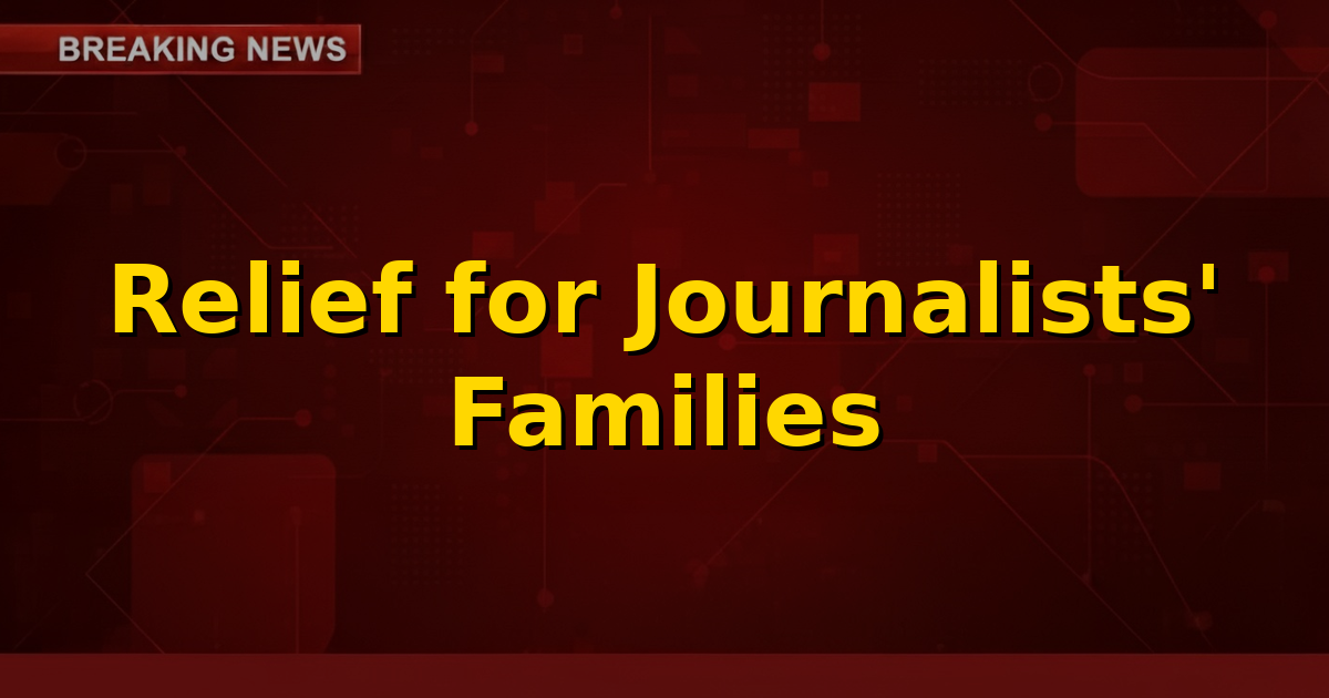 Image showing a family receiving support, symbolizing the Journalist Welfare Scheme's financial relief for deceased journalists' families.