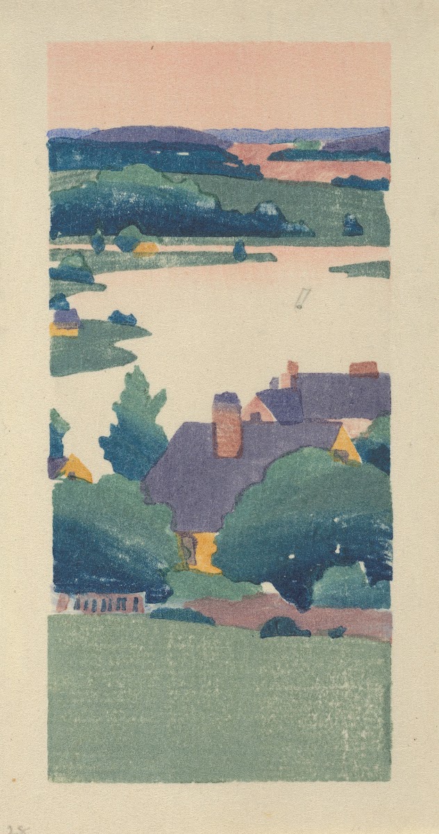 View Of Ipswich Or A Bend In The River Circa 1895