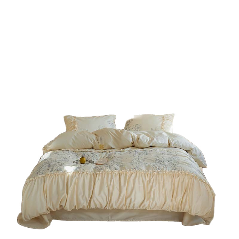 Bedding set made of long-staple camel hair, 100% cotton