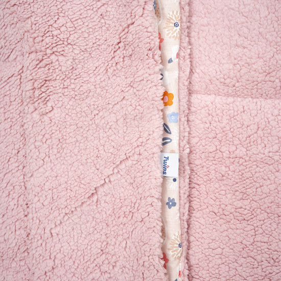 Плед Twins Teddy 100х80 пудровый розовый