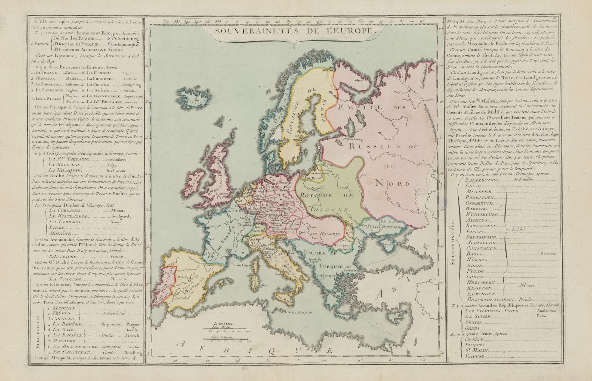 Souverainetes de lEurope 1793