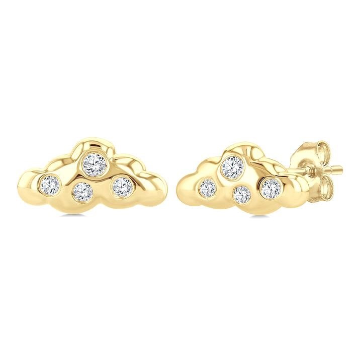 Cloud Petite Diamond Fashion Earrings