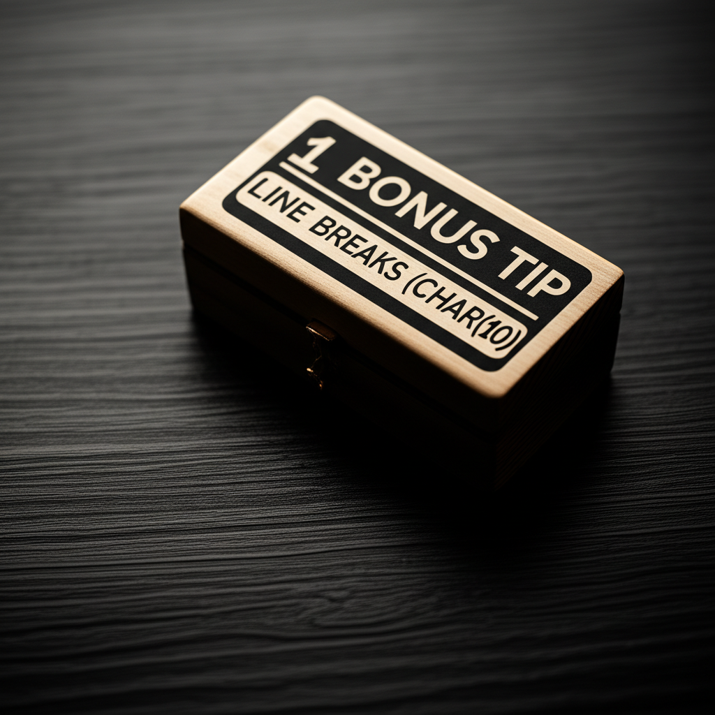 추가 꿀팁: 줄 바꿈(CHAR(10)) 활용하기