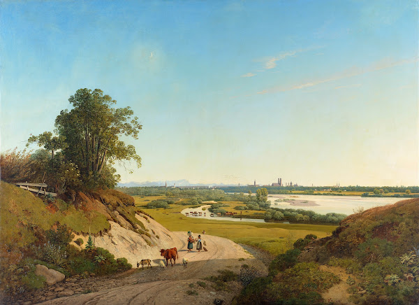Blick von Oberföhring auf München 1839