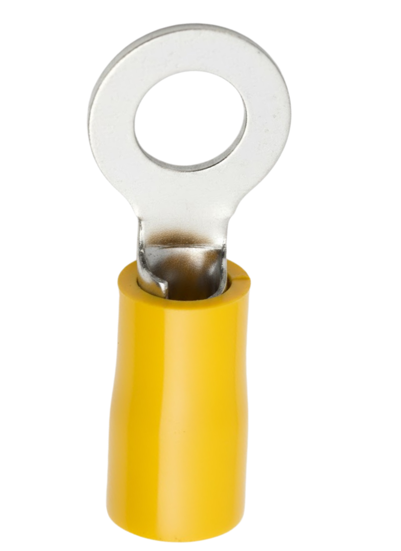 Cable Lug RV 0.25 - 1.5 mm, Bolt Hole 3.2 mm (Yellow)