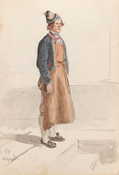 Draktstudie Leksand 1852