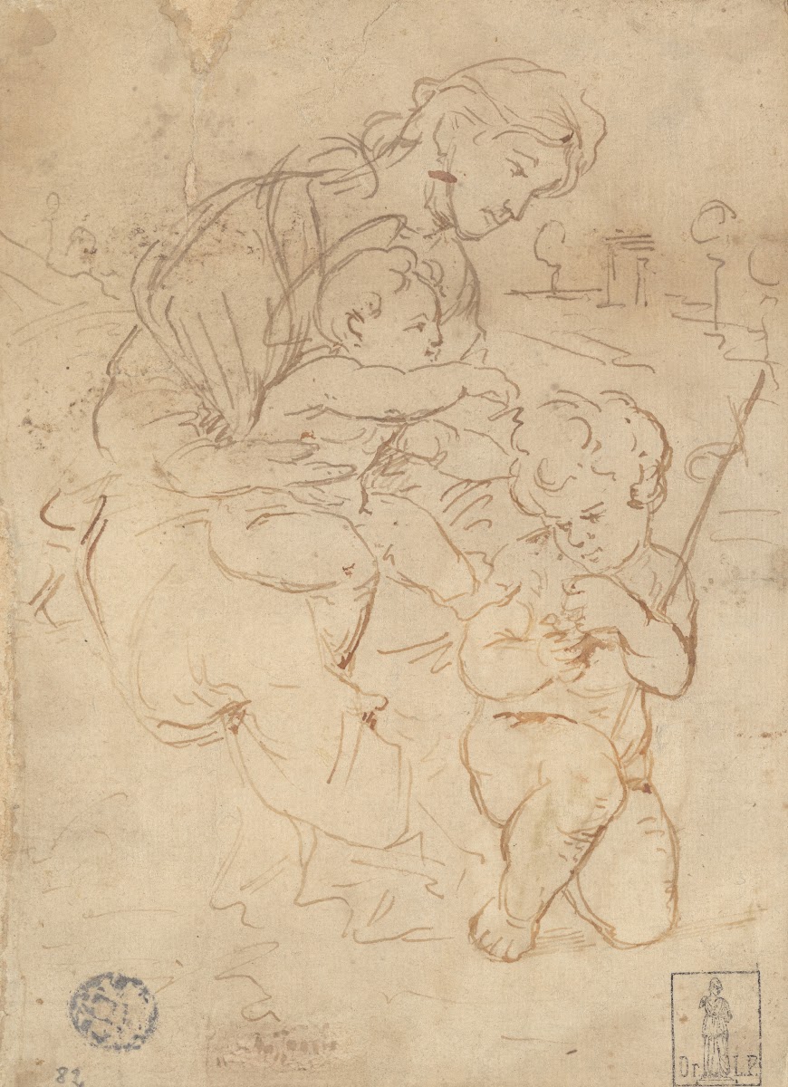 Madonna and Child with the Young Saint John the Baptist late 18thearly 19th cent