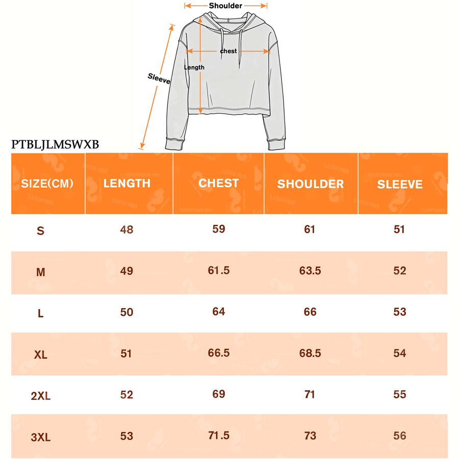 AOP PTB Raw Hem Cropped Hooded Sweatshirt