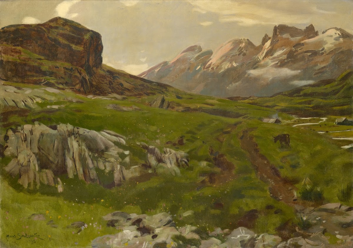 View from Frutt toward the Titlis 1895