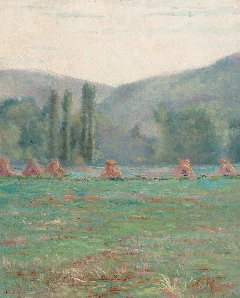 French Landscape with Haystacks 1889
