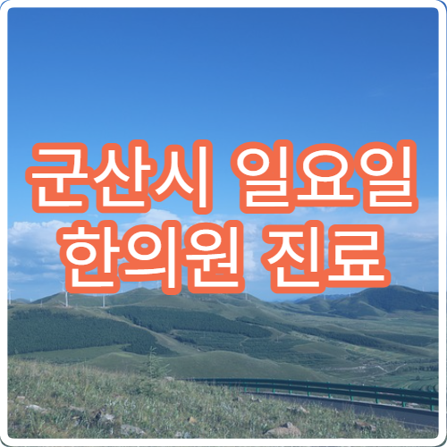 군산시 일요일 한의원 진료 병원 – 허리, 어깨 통증 및 한방 치료 주말 진료 안내