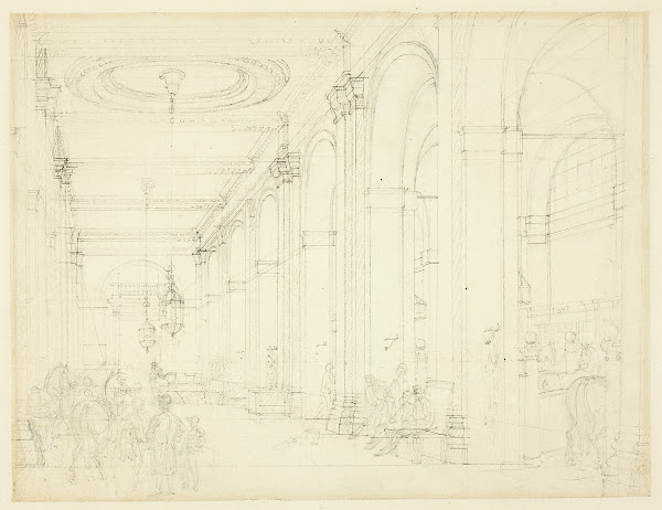 Study for Kings Mews Charing Cross from Microcosm of London c 1808