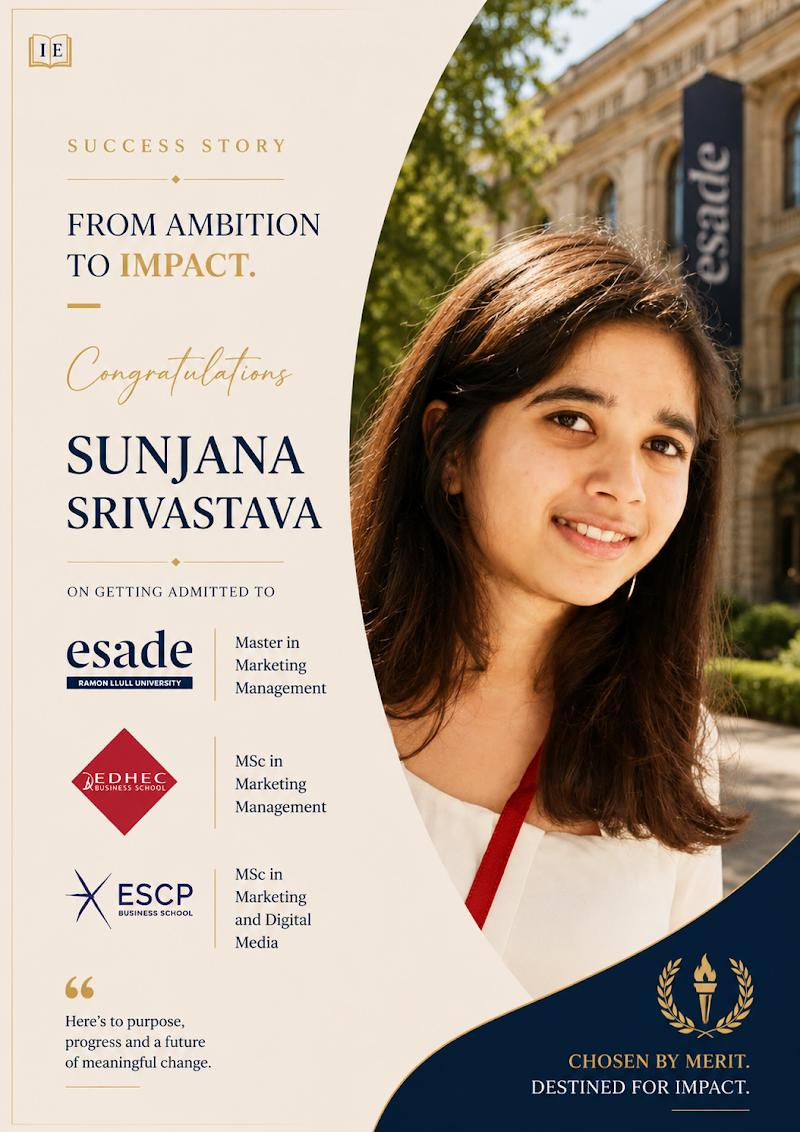 Sunjana Srivastava — Intelligent Education admit success story