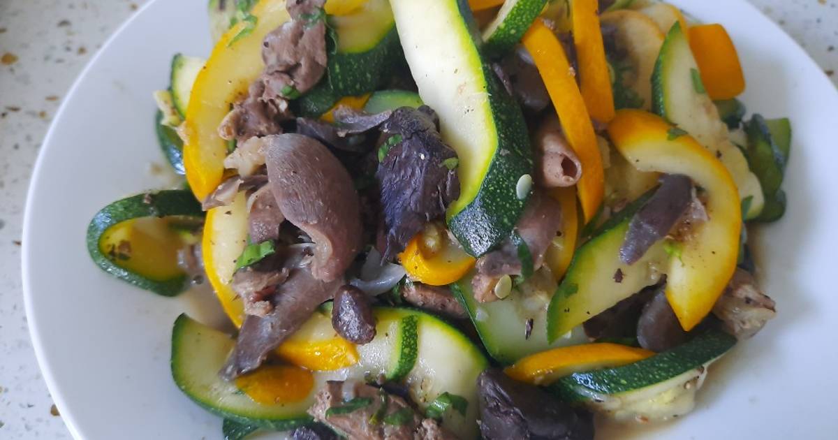 Bí ngòi xào lòng gà (vịt)