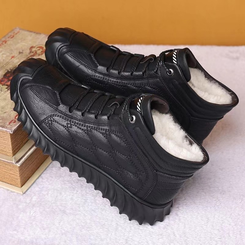 Insulated Men's Ankle Boots, Artificial Leather, Warm, Casual