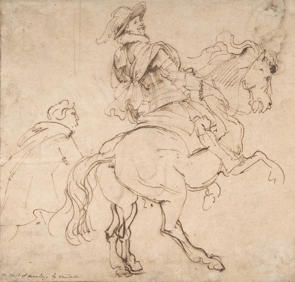 Study for an Equestrian Portrait Possibly that of Albert de Ligne Count of Arenb