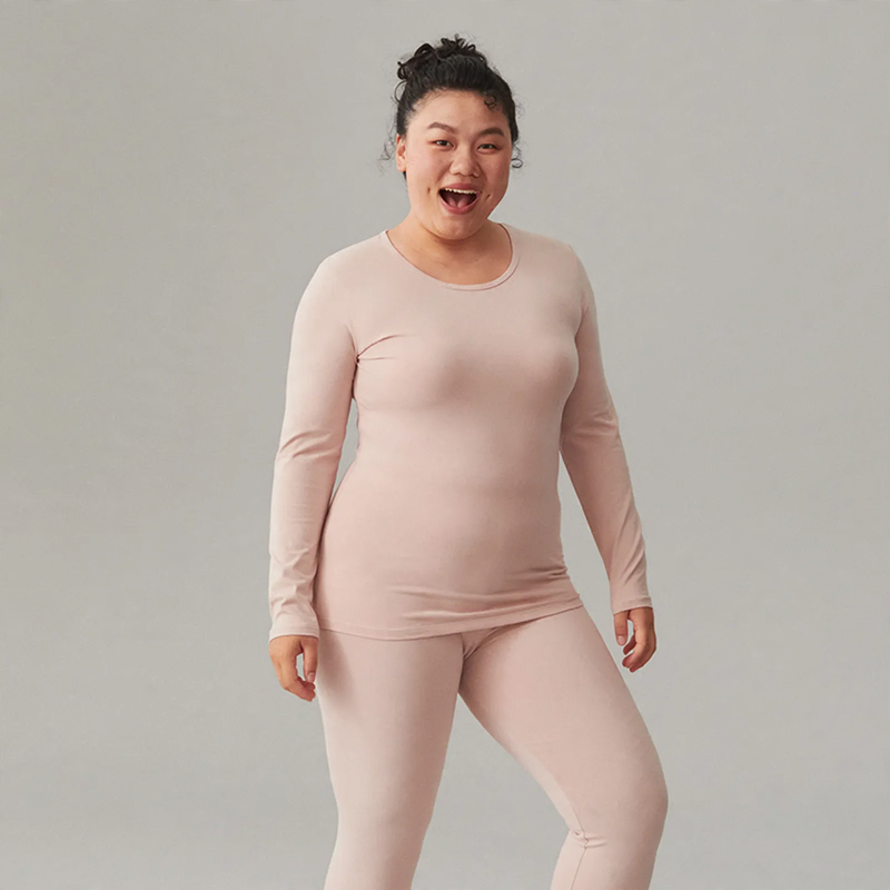 Women's Thermal Set, Cotton, Round Neck, Antibacterial