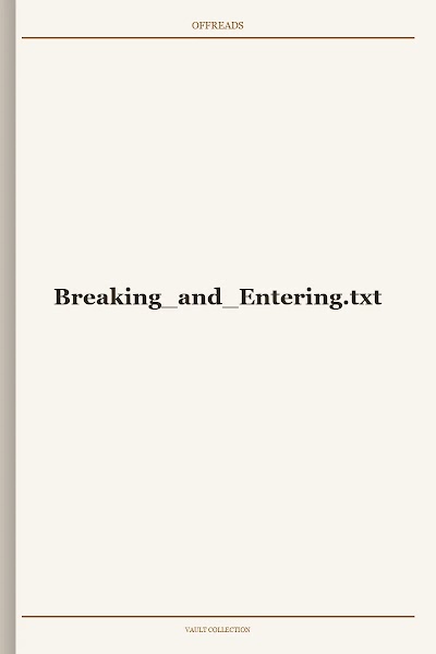 Breaking and Entering