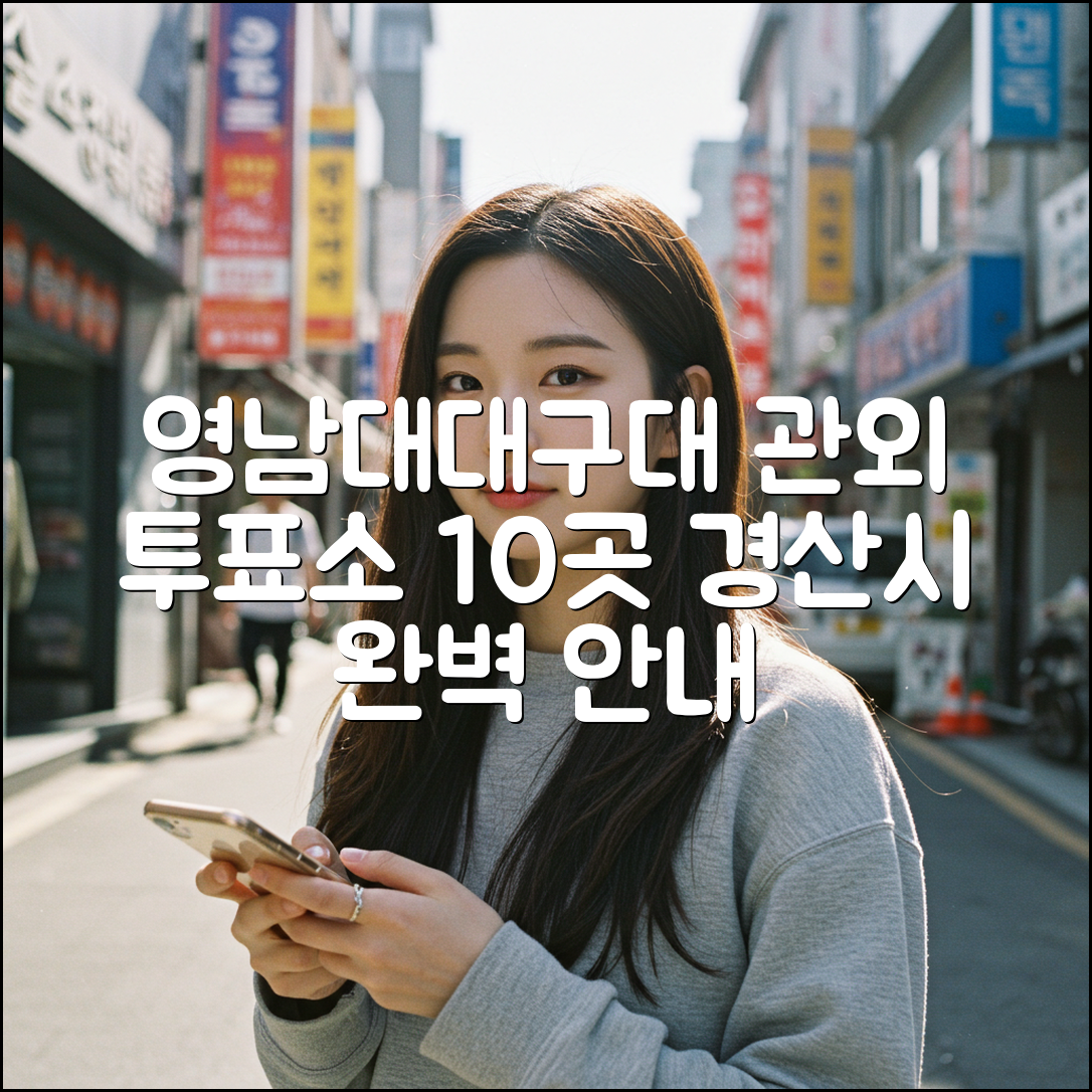 영남대/대구대생 10곳, 경산시 관외 사전투표소 완벽 안내