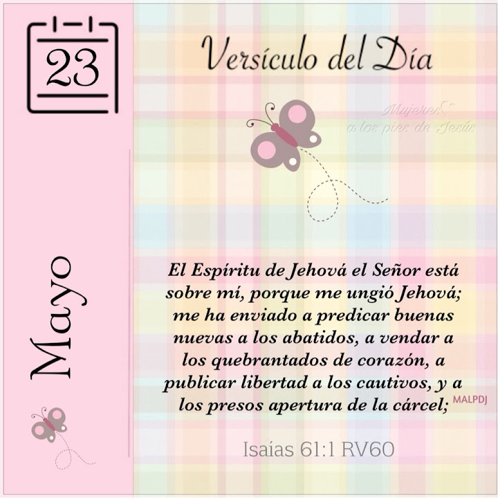 Mayo 23 ~ Isaías 61:1