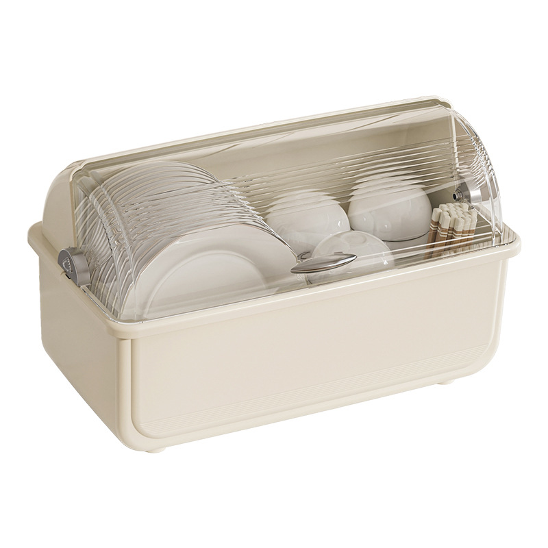 Plastic dish rack with cover