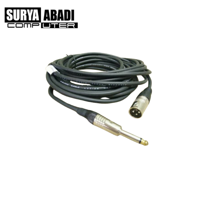 KABEL MIC 10 METER XLR FEMALE KE AKAI MONO 6.5MM